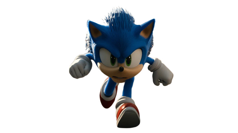 Pixar-Style Sonic Vinyl Car Decal Sticker – Waterproof & UV-Resistant 8"