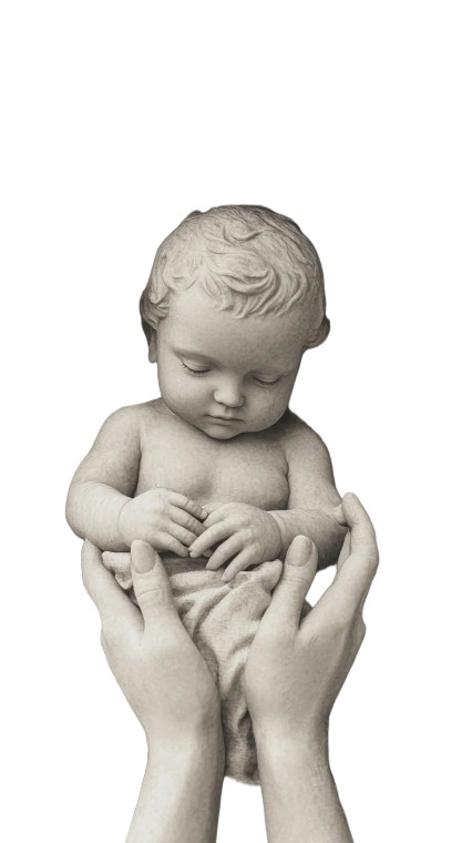 Newborn In Hands Vinyl Car Decal Sticker – Waterproof & UV-Resistant 8"