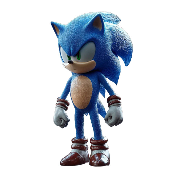 Transcendent Sonic Man Vinyl Car Decal Sticker – Waterproof & UV-Resistant 8"