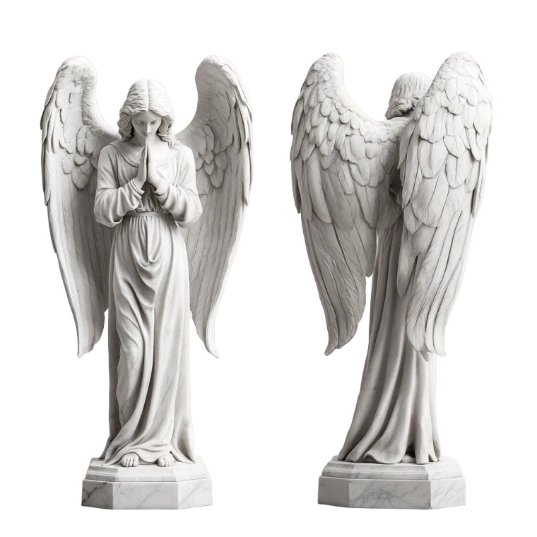 Robed Angel Statue Vinyl Car Decal Sticker – Waterproof & UV-Resistant 8"
