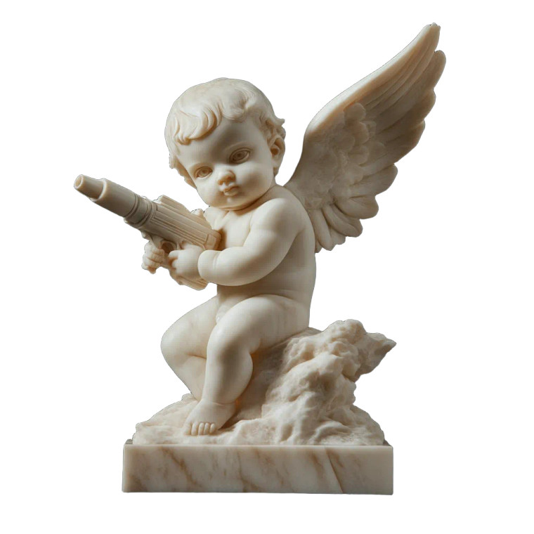 Angel With Rocket Launcher Vinyl Car Decal Sticker – Waterproof & UV-Resistant 8"