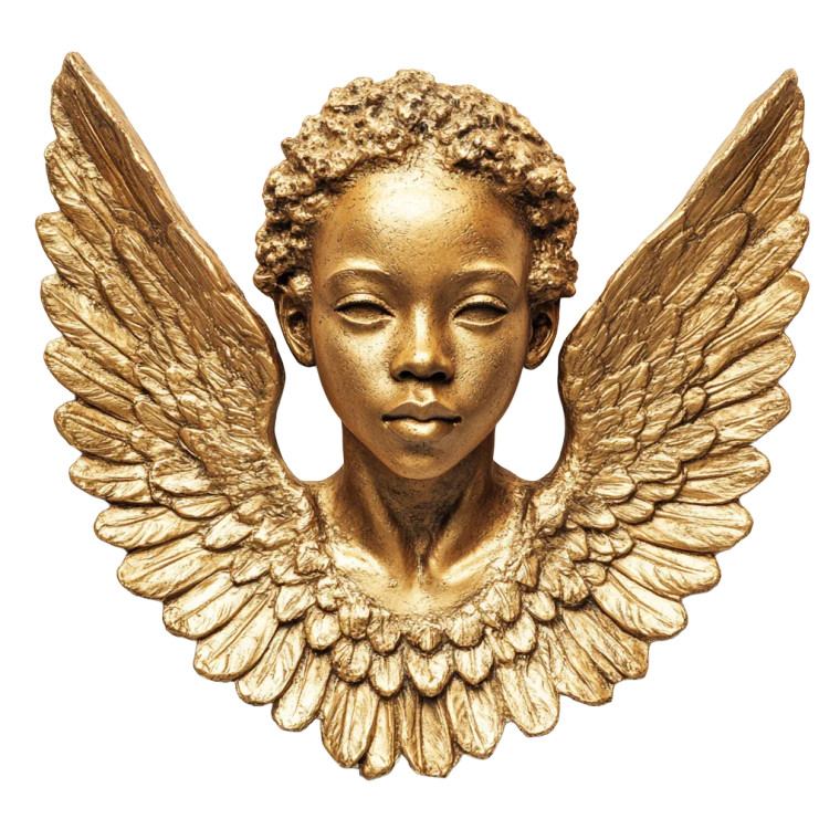 Golden Angel Statue Vinyl Car Decal Sticker – Waterproof & UV-Resistant 8"