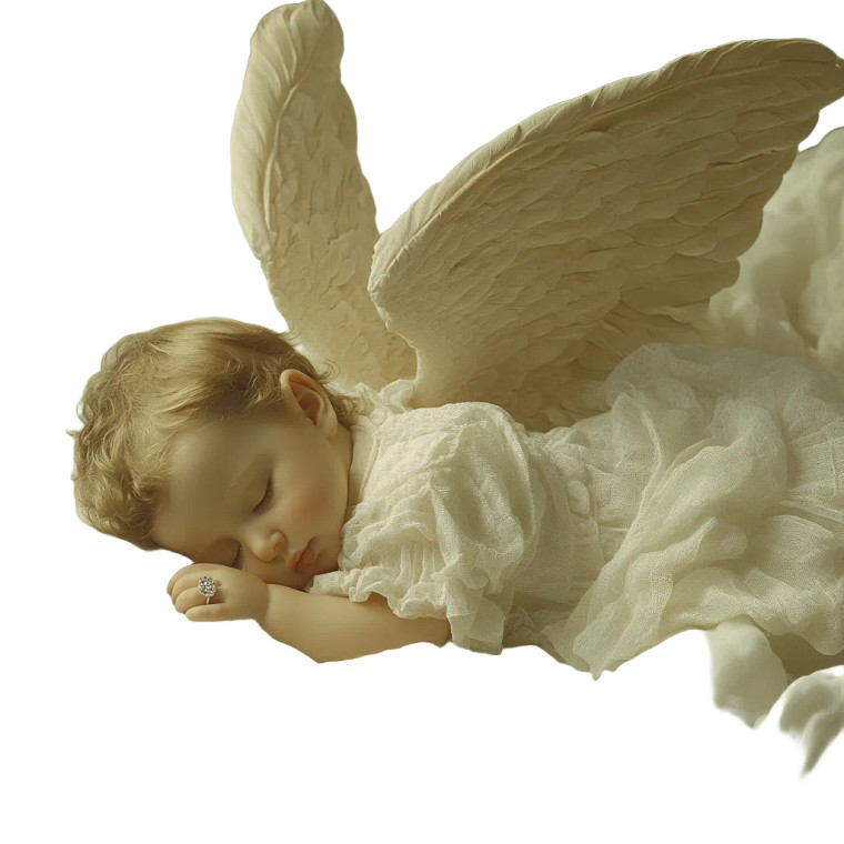 Sleeping Baby Angel V7 Vinyl Car Decal Sticker – Waterproof & UV-Resistant 8"