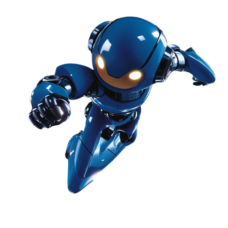 Animated Robot Atom Vinyl Car Decal Sticker – Waterproof & UV-Resistant 8"