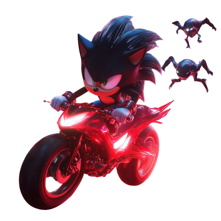 Shadow On Motorcycle Vinyl Car Decal Sticker – Waterproof & UV-Resistant 8"