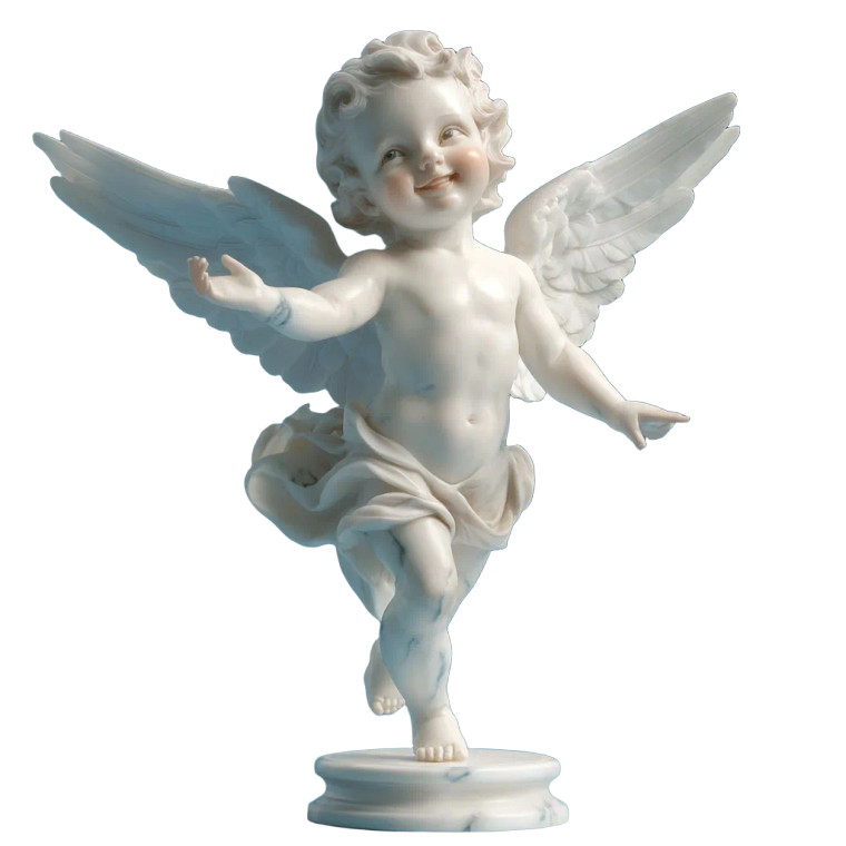 Flying Angel Statue V4 Vinyl Car Decal Sticker – Waterproof & UV-Resistant 8"