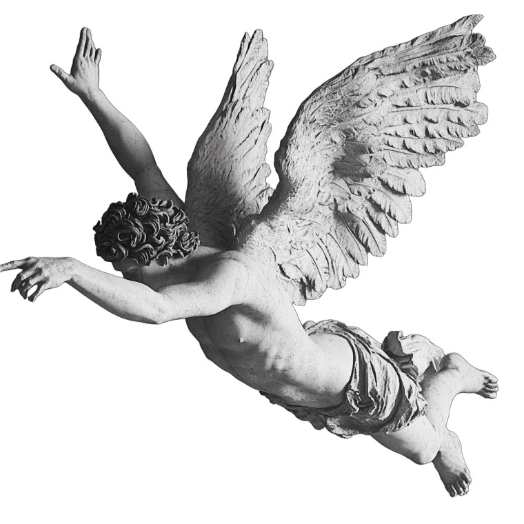 Falling Angel Statue V2 Vinyl Car Decal Sticker – Waterproof & UV-Resistant 8"