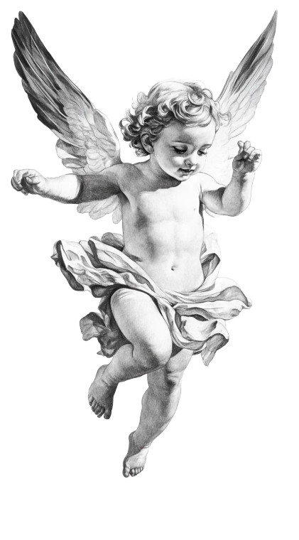 Greek Mythology Cherub Vinyl Car Decal Sticker – Waterproof & UV-Resistant 8"