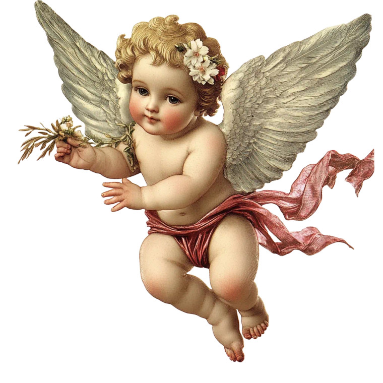 Victorian Cherub Vinyl Car Decal Sticker – Waterproof & UV-Resistant 8"