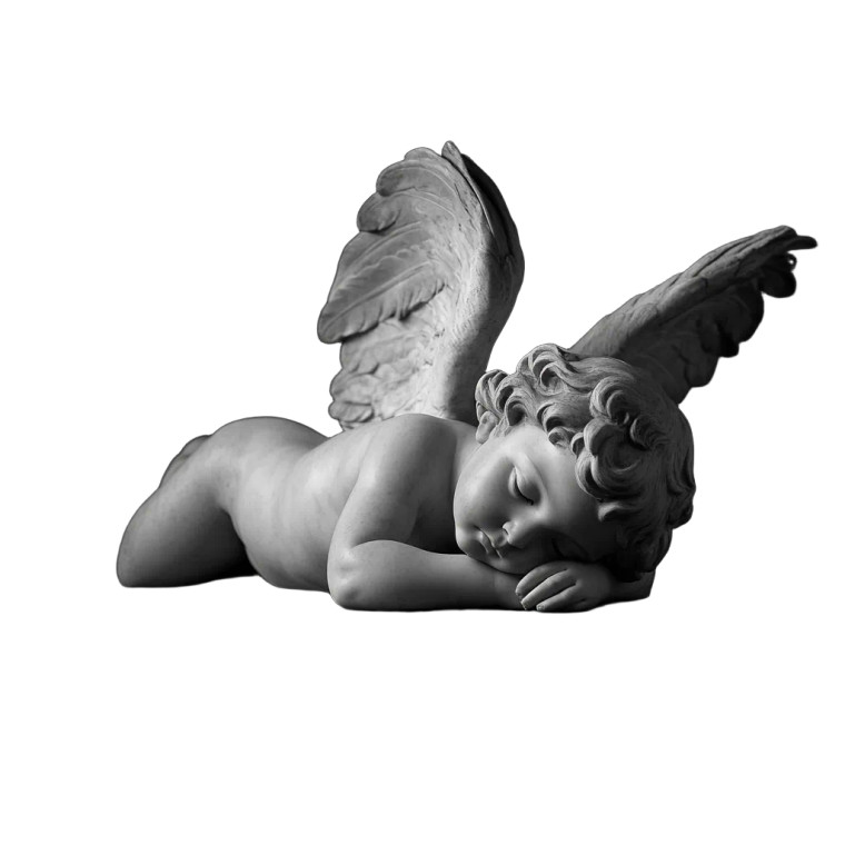 Cherub Resting Vinyl Car Decal Sticker – Waterproof & UV-Resistant 8"