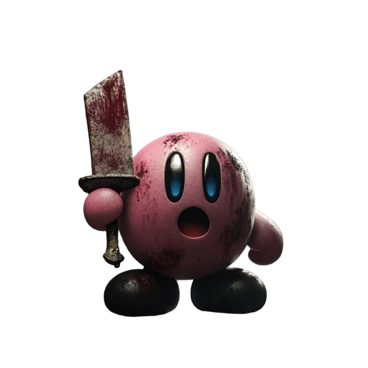 Horror Kirby Killer Vinyl Car Decal Sticker – Waterproof & UV-Resistant 8"