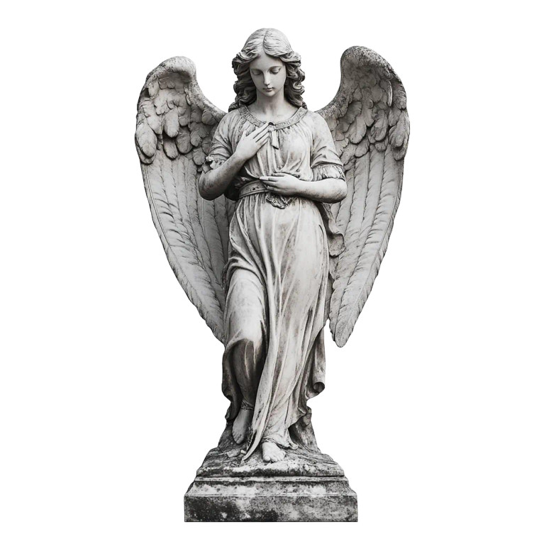 Female Angel Statue V2 Vinyl Car Decal Sticker – Waterproof & UV-Resistant 8"