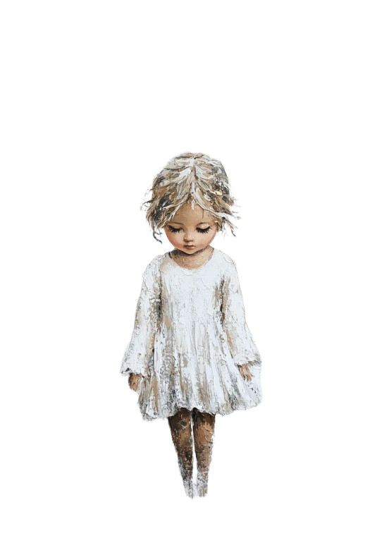 Textured Angel Art Vinyl Car Decal Sticker – Waterproof & UV-Resistant 8"