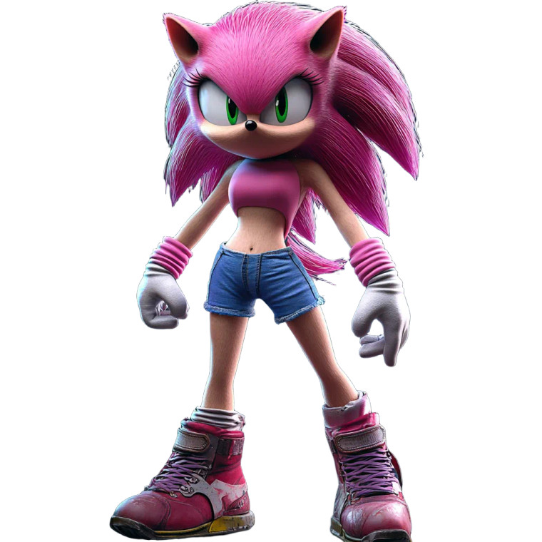 Pink Sonic Reimagined Vinyl Car Decal Sticker – Waterproof & UV-Resistant 8"