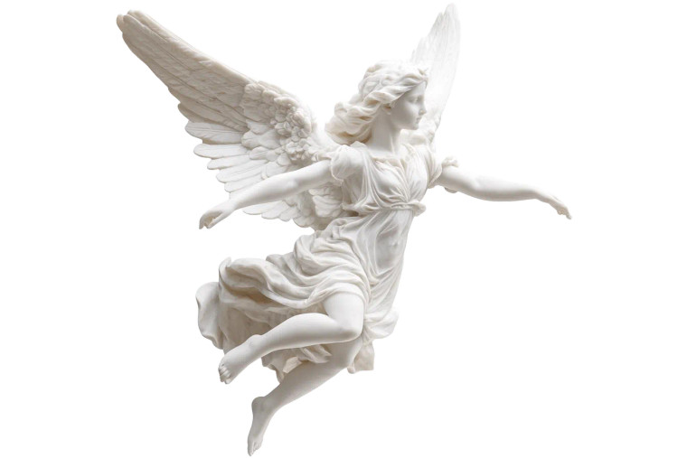 Flying Angel Statue V5 Vinyl Car Decal Sticker – Waterproof & UV-Resistant 8"