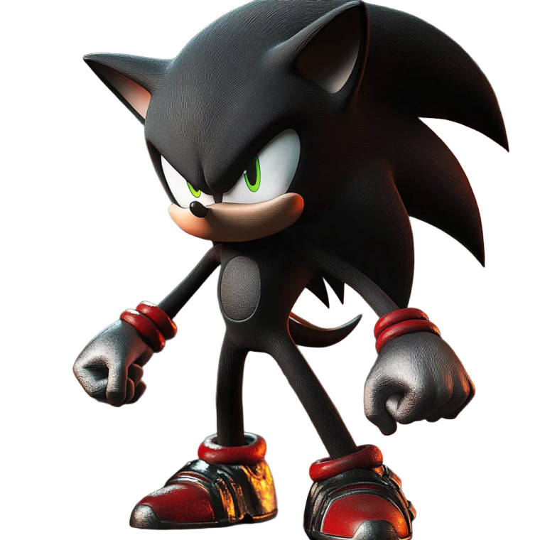 Shadow From Sonic Vinyl Car Decal Sticker – Waterproof & UV-Resistant 8"