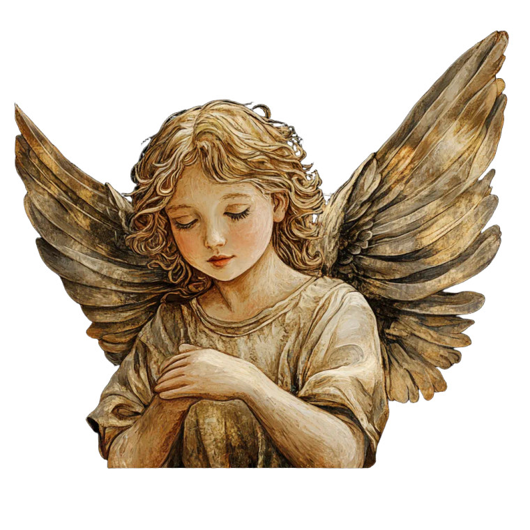 Angel T-Shirt Design Vinyl Car Decal Sticker – Waterproof & UV-Resistant 8"