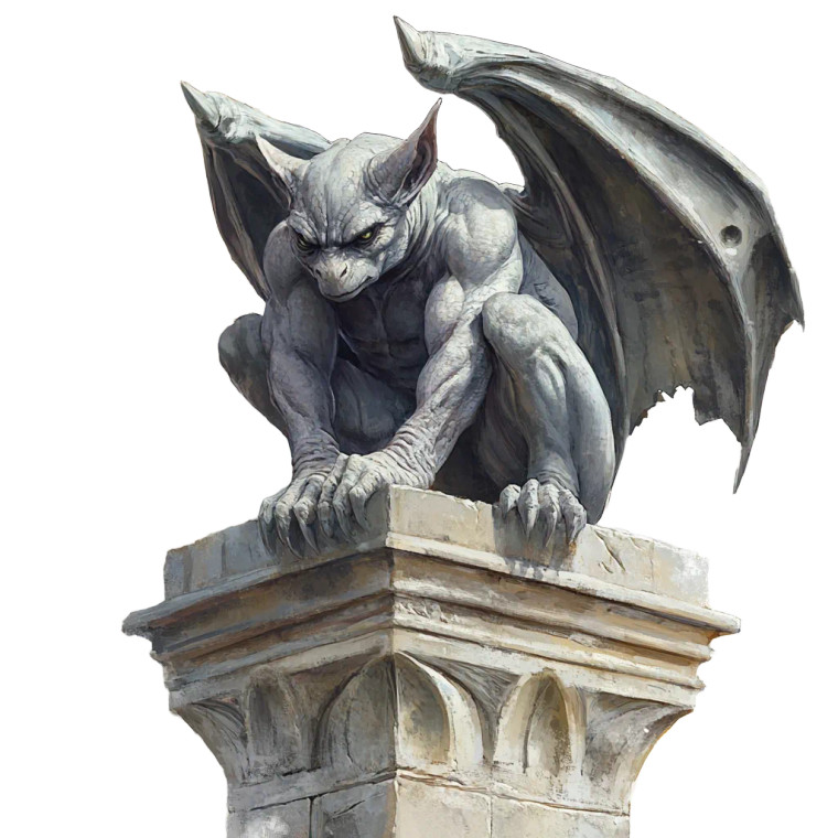 Gargoyle Dnd Vinyl Car Decal Sticker – Waterproof & UV-Resistant 8"