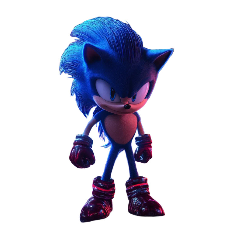 Futuristic Sonic Art Vinyl Car Decal Sticker – Waterproof & UV-Resistant 8"