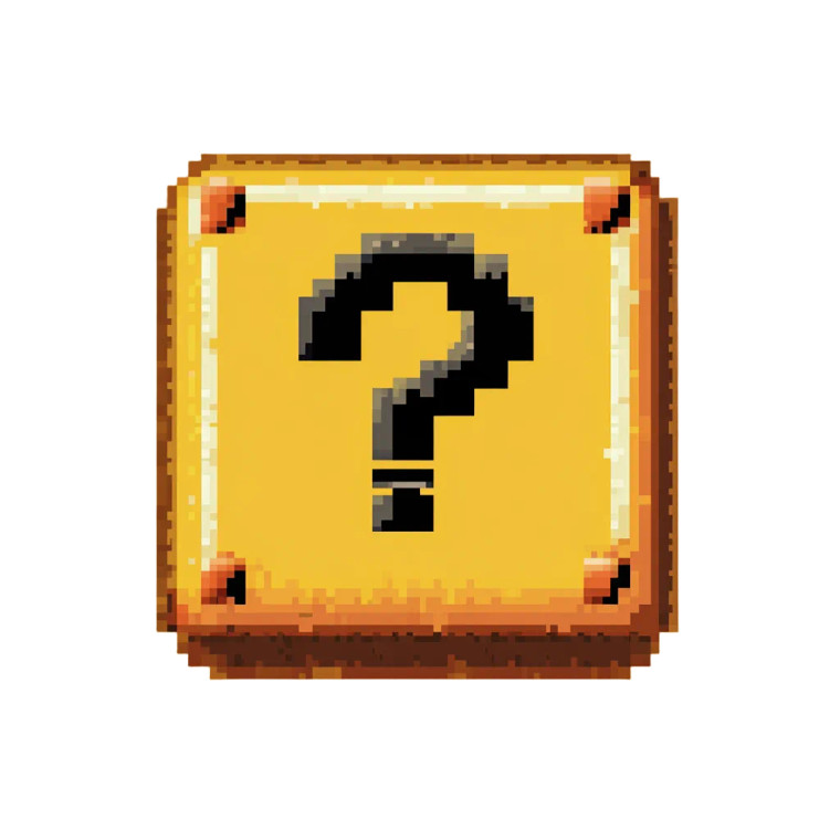 Mario Question Block Vinyl Car Decal Sticker – Waterproof & UV-Resistant 8"