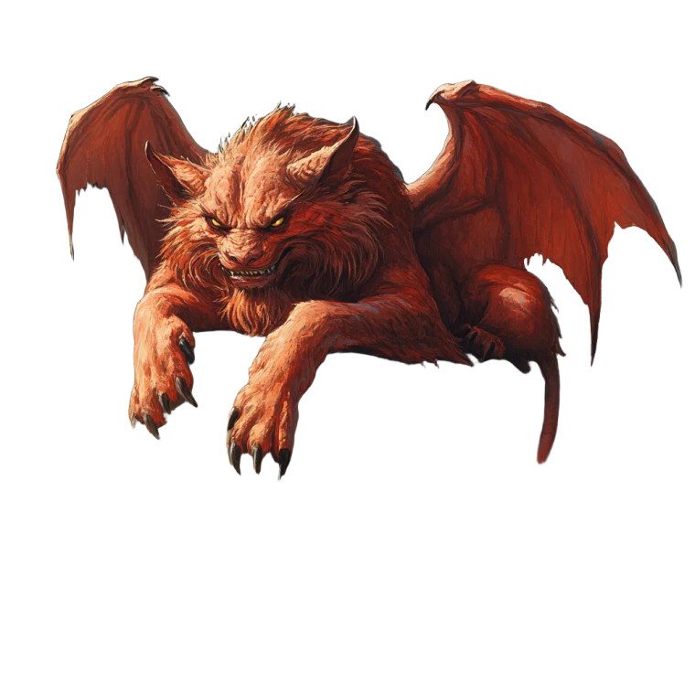 Smirking Manticore Vinyl Car Decal Sticker – Waterproof & UV-Resistant 8"