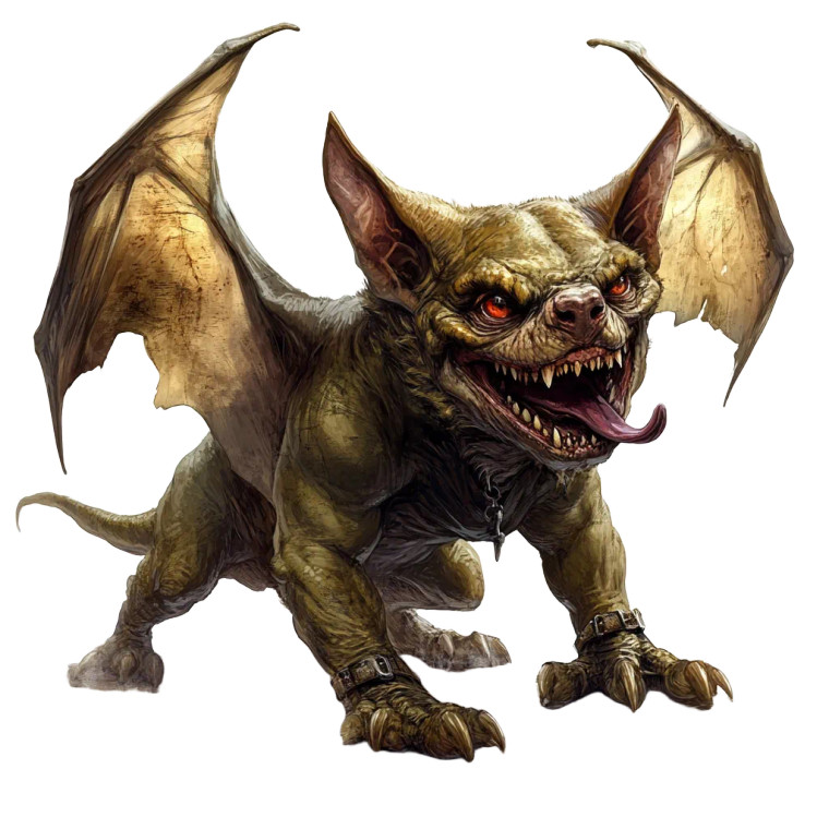 Goblin Bat Dog Vinyl Car Decal Sticker – Waterproof & UV-Resistant 8"