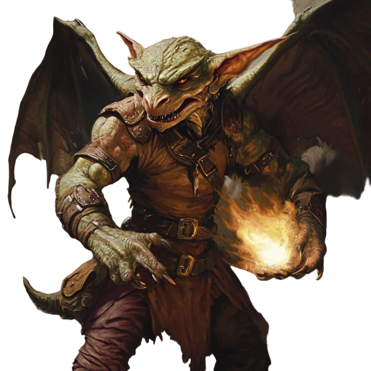 Angry Winged Kobold Vinyl Car Decal Sticker – Waterproof & UV-Resistant 8"