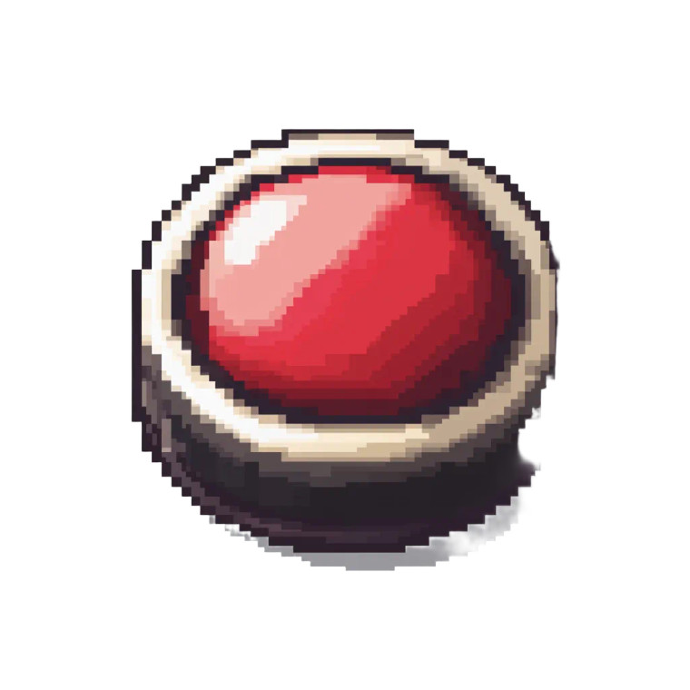 Arcade Button Symbol Vinyl Car Decal Sticker – Waterproof & UV-Resistant 8"