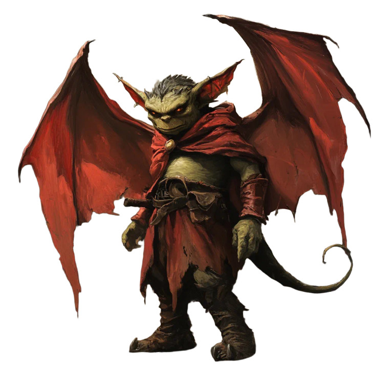 Goblin With Dragon Wings Vinyl Car Decal Sticker – Waterproof & UV-Resistant 8"