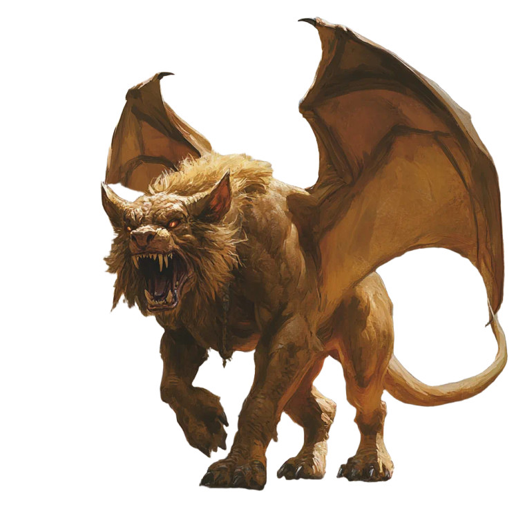 Manticore Monster Vinyl Car Decal Sticker – Waterproof & UV-Resistant 8"