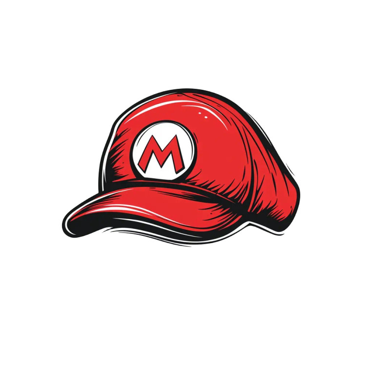 Mario'S Hat Icon Vinyl Car Decal Sticker – Waterproof & UV-Resistant 8"