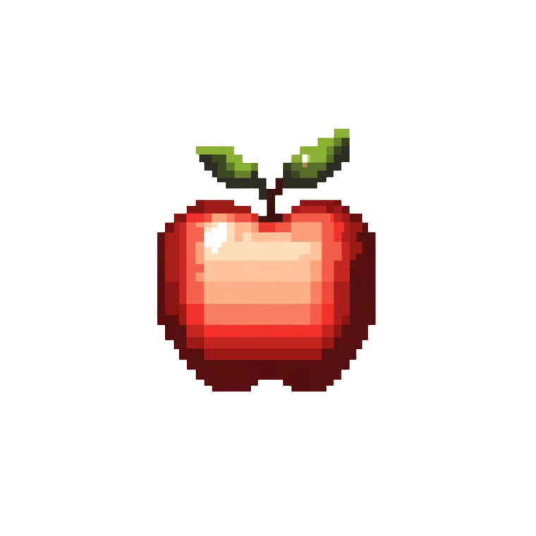 8-Bit Apple Logo Vinyl Car Decal Sticker – Waterproof & UV-Resistant 8"
