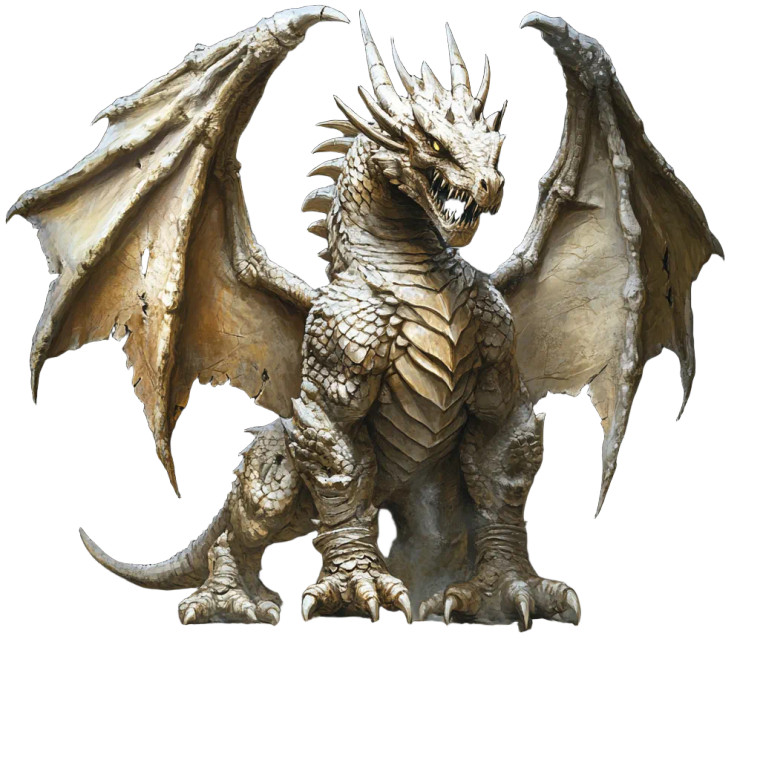 Dragon Statue V8 Vinyl Car Decal Sticker – Waterproof & UV-Resistant 8"