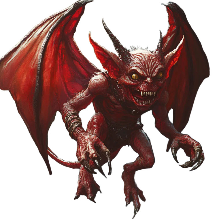 Demonic Winged Gremlin Vinyl Car Decal Sticker – Waterproof & UV-Resistant 8"