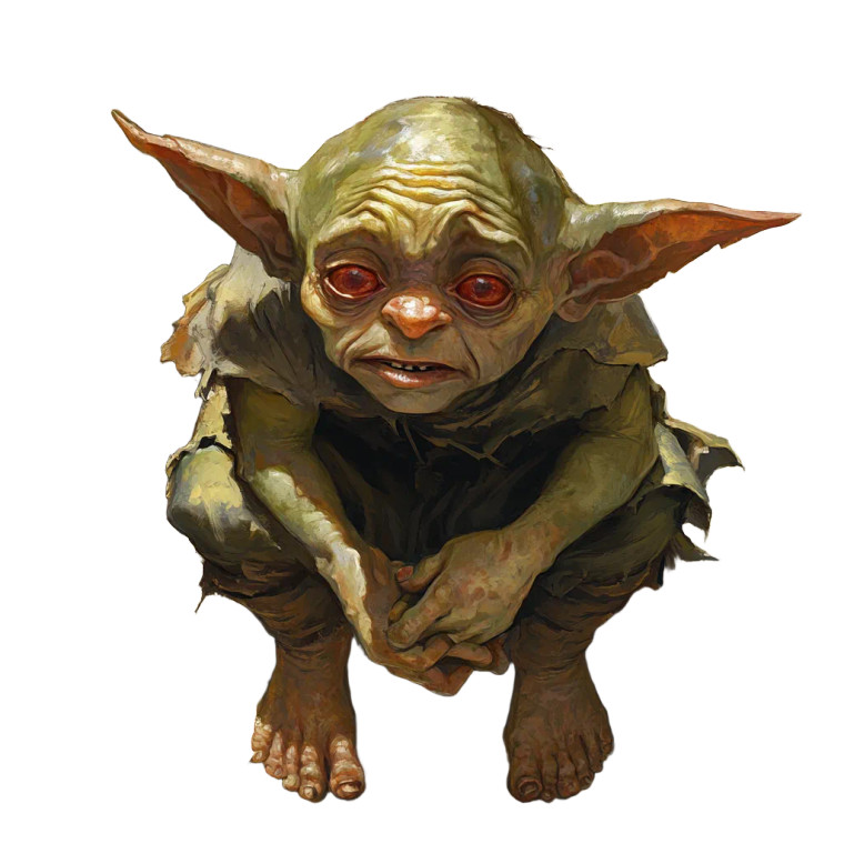 Pleading Goblin Vinyl Car Decal Sticker – Waterproof & UV-Resistant 8"