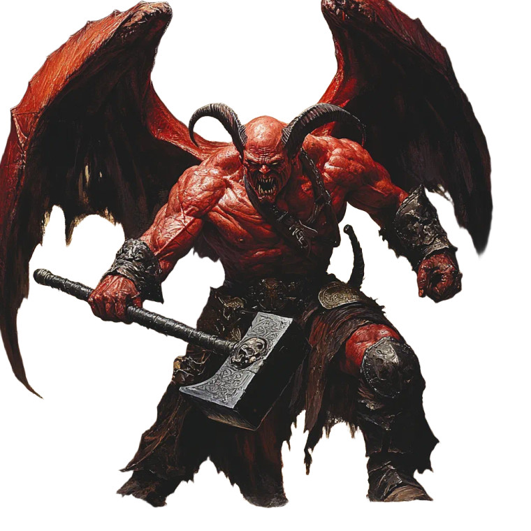 Pit Fiend Battle Vinyl Car Decal Sticker – Waterproof & UV-Resistant 8"