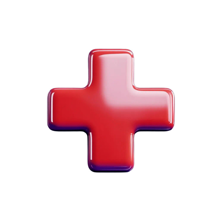 3D Plus Icon Vinyl Car Decal Sticker – Waterproof & UV-Resistant 8"