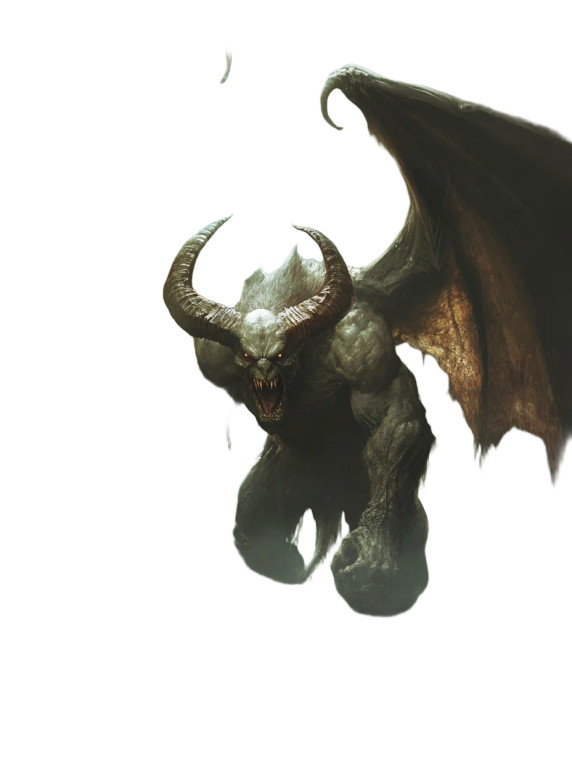 Bat-Winged Demon Vinyl Car Decal Sticker – Waterproof & UV-Resistant 8"