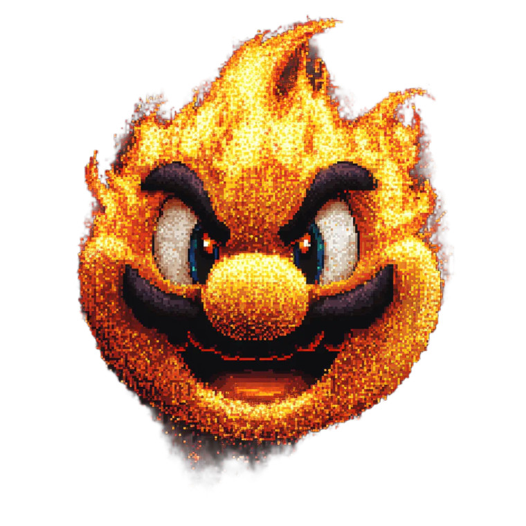 Pixel Fire Emoji Vinyl Car Decal Sticker – Waterproof & UV-Resistant 8"