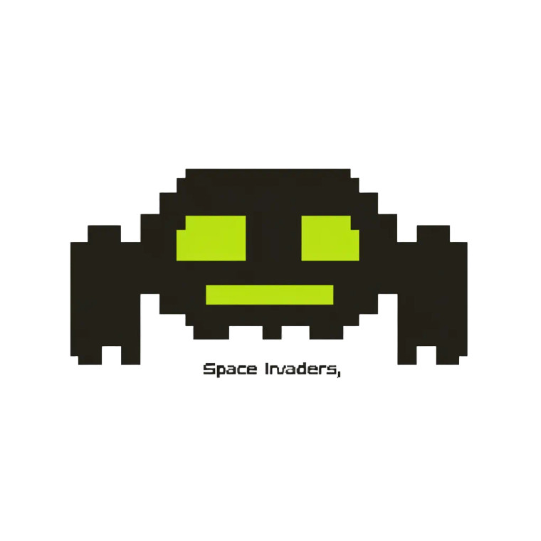 Space Invaders Logo V2 Vinyl Car Decal Sticker – Waterproof & UV-Resistant 8"