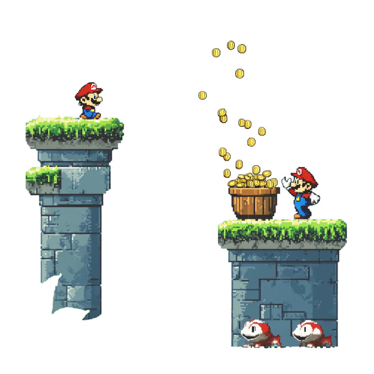Mario'S Coin Drop Vinyl Car Decal Sticker – Waterproof & UV-Resistant 8"