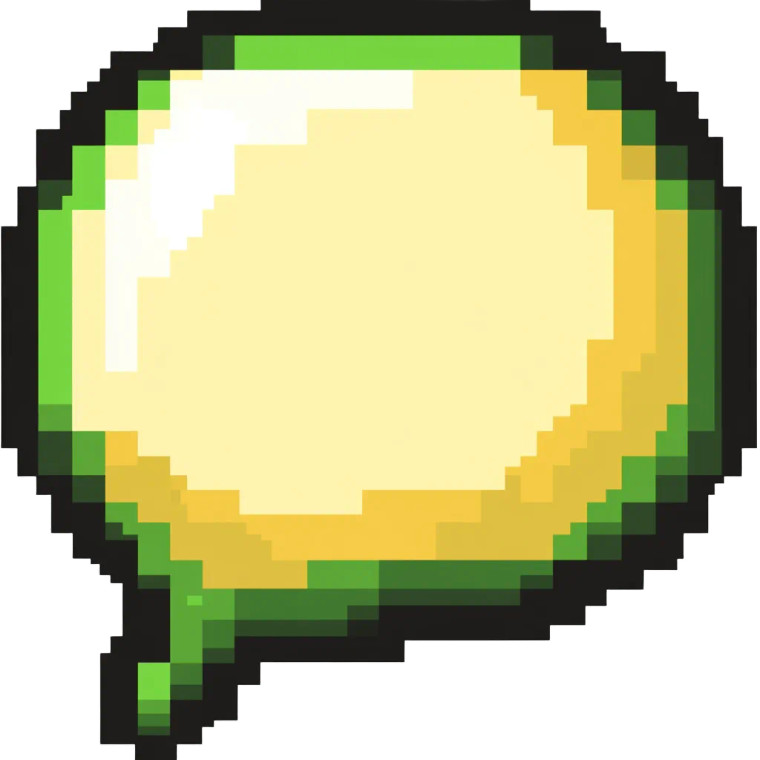 8 Bit Speech Bubble Vinyl Car Decal Sticker – Waterproof & UV-Resistant 8"