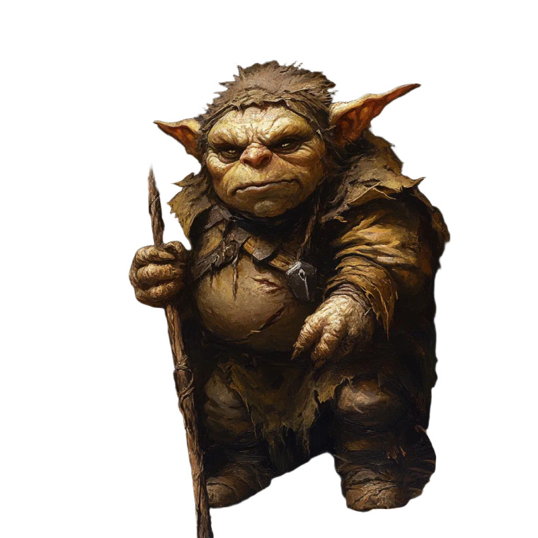 Evil Goblin With Staff Vinyl Car Decal Sticker – Waterproof & UV-Resistant 8"