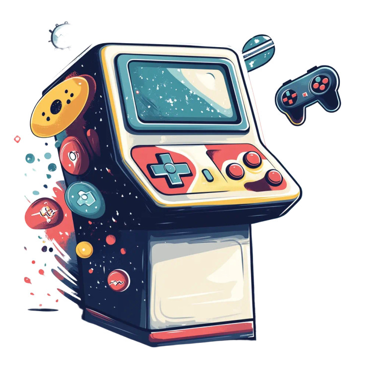 Retro Gaming Joystick V2 Vinyl Car Decal Sticker – Waterproof & UV-Resistant 8"
