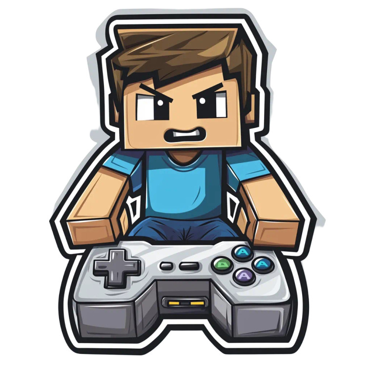 Minecraft-Like Character Vinyl Car Decal Sticker – Waterproof & UV-Resistant 8"