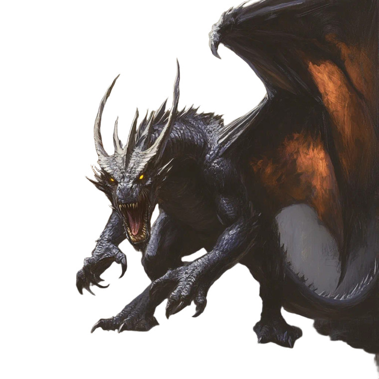 Menacing Black Dragon Vinyl Car Decal Sticker – Waterproof & UV-Resistant 8"