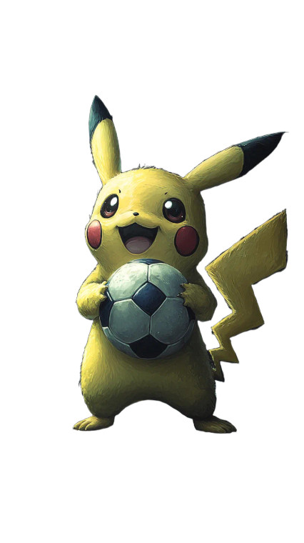 Joyful Pikachu Soccer Vinyl Car Decal Sticker – Waterproof & UV-Resistant 8"