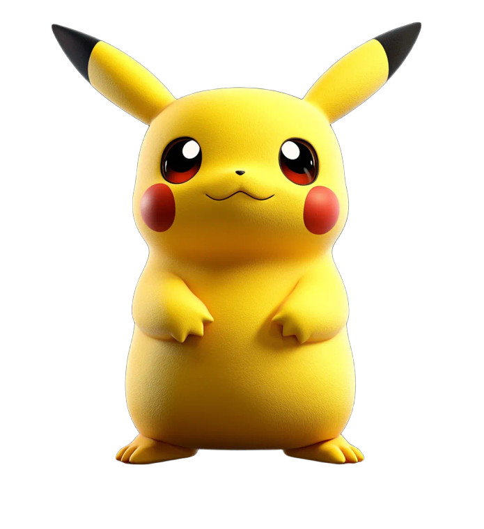 Cute Pikachu Illustration V2 Vinyl Car Decal Sticker – Waterproof & UV-Resistant 8"