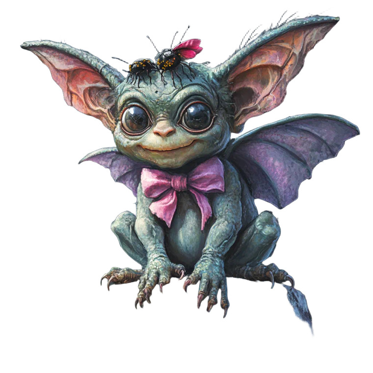 Creepy Cute Gargoyle Vinyl Car Decal Sticker – Waterproof & UV-Resistant 8"