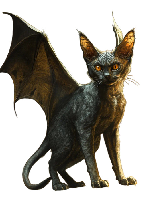 Cat-Bat Hybrid Vinyl Car Decal Sticker – Waterproof & UV-Resistant 8"